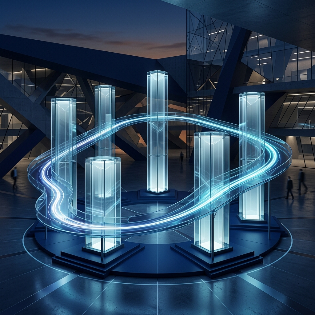 Abstract architectural pillars